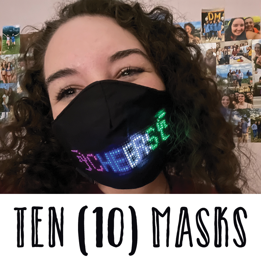 Ten (10) Led Scrolling Masks - Best Deal - Free Express Shipping